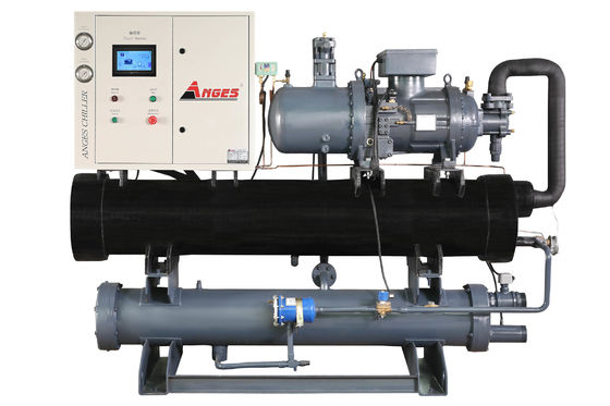ซื้อ 100hp น้ําเย็นอุณหภูมิต่ํา แบบสกรู Chiller ที่ผลิตเอธิลีนกลิกอล -30 °C ใช้สําหรับโรงงานเครื่องดื่ม online manufacture