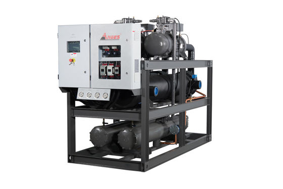 ซื้อ เครื่องทำน้ำเย็นแบบเกลียวเสียงรบกวนต่ำ 400 Ton Water Cooled Chiller อุตสาหกรรม online manufacture