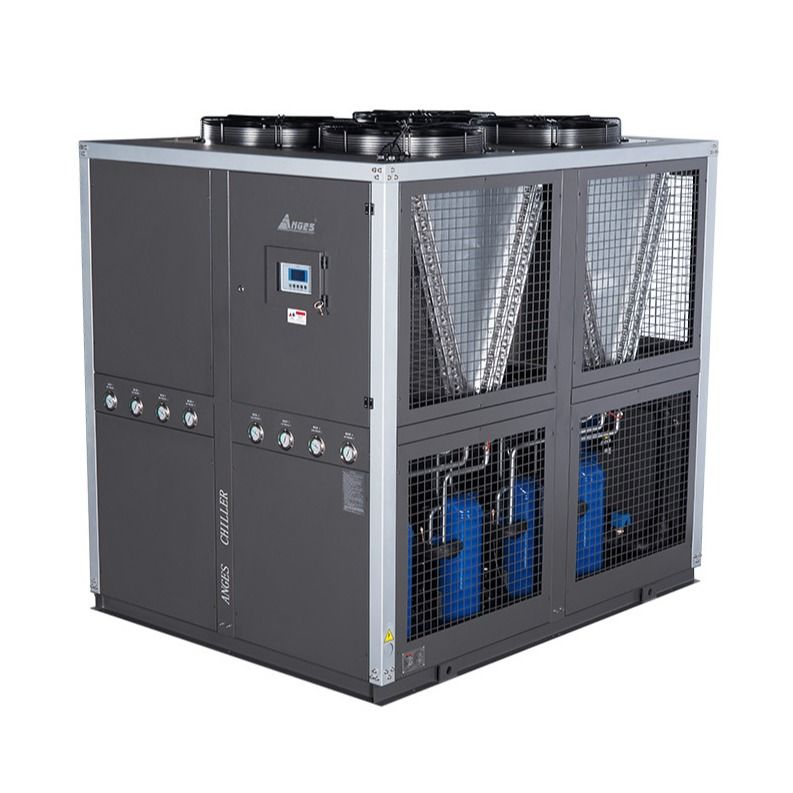 R407C 40hp เครื่องบดสกรูเย็นด้วยอากาศ สําหรับการผลิตอาหารและเครื่องดื่มบรรจุ