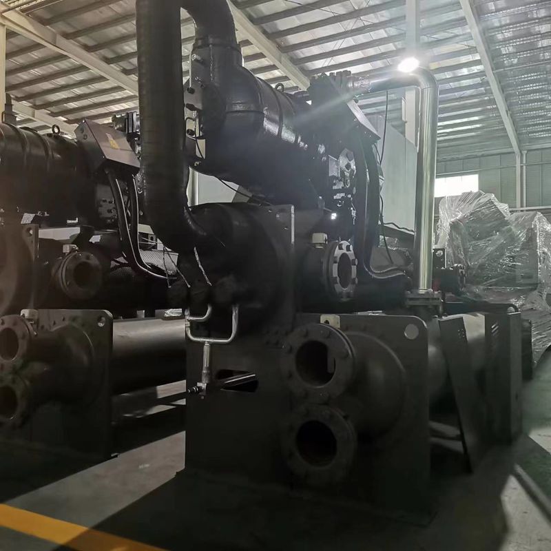 60hp อุตสาหกรรมน้ําเย็น Chiller ระบบบูรณาการ Semi-Hermetic แบบสกรู