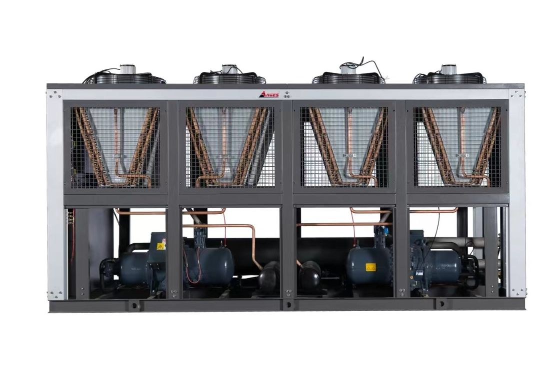 เครื่องทําความเย็นน้ําอุตสาหกรรมปรับอากาศโดย PLC พร้อมเครื่องปรับอัดสกรูเพื่อควบคุมการทําความเย็นอย่างแม่นยํา