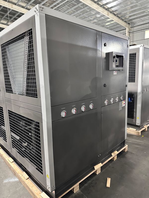 จําหน่ายโรงงาน 60HP เครื่องทําความเย็นน้ําอุตสาหกรรมเย็นด้วยอากาศ เครื่องทําความเย็นน้ําแบบกลิกอลแบบสกรอล 60 ตัน พร้อมเครื่องปรับสกรอลสี่เครื่อง