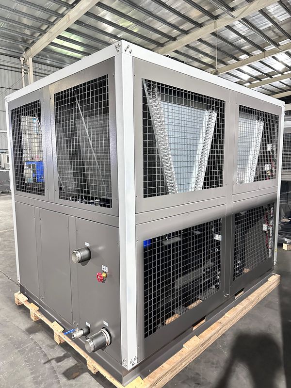จําหน่ายโรงงาน 60HP เครื่องทําความเย็นน้ําอุตสาหกรรมเย็นด้วยอากาศ เครื่องทําความเย็นน้ําแบบกลิกอลแบบสกรอล 60 ตัน พร้อมเครื่องปรับสกรอลสี่เครื่อง