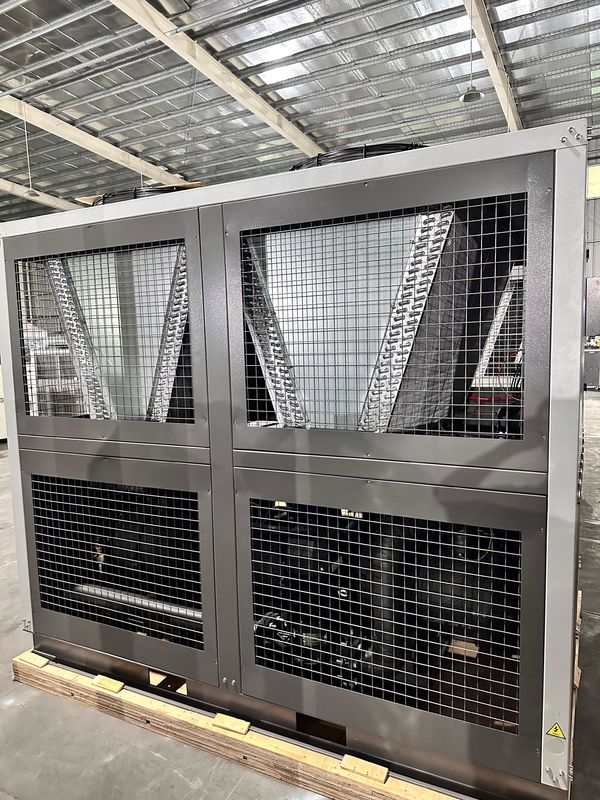 จําหน่ายโรงงาน 60HP เครื่องทําความเย็นน้ําอุตสาหกรรมเย็นด้วยอากาศ เครื่องทําความเย็นน้ําแบบกลิกอลแบบสกรอล 60 ตัน พร้อมเครื่องปรับสกรอลสี่เครื่อง