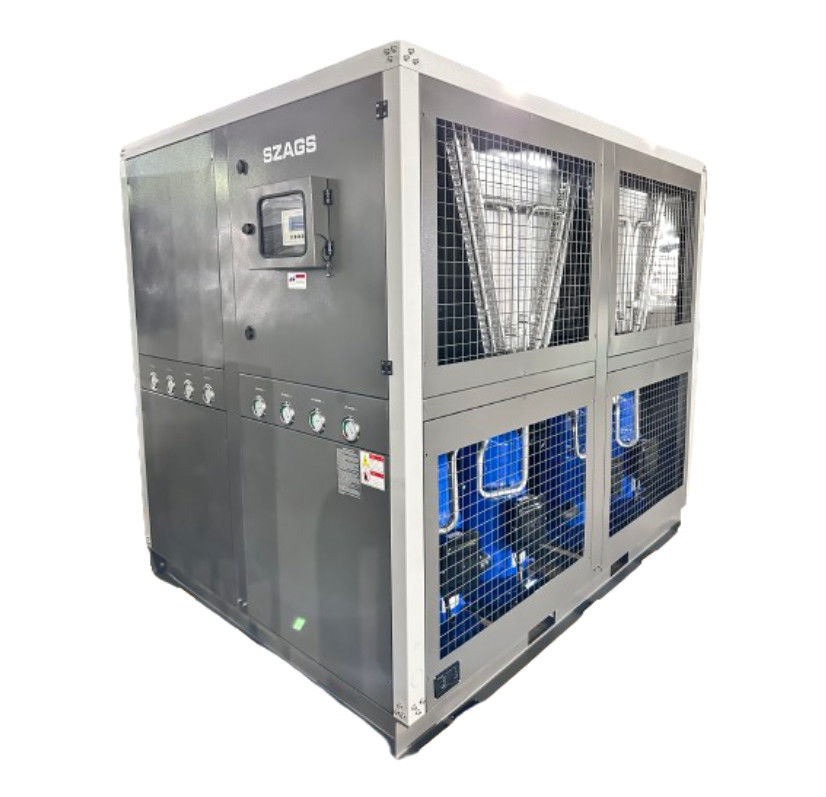 จําหน่ายโรงงาน 60HP เครื่องทําความเย็นน้ําอุตสาหกรรมเย็นด้วยอากาศ เครื่องทําความเย็นน้ําแบบกลิกอลแบบสกรอล 60 ตัน พร้อมเครื่องปรับสกรอลสี่เครื่อง
