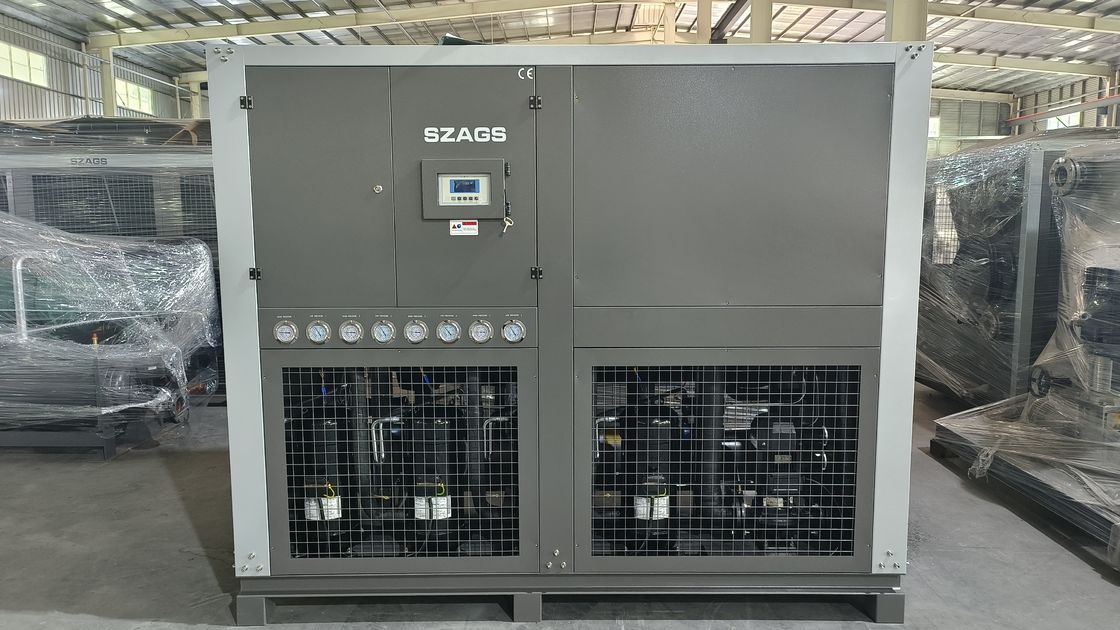 ประสิทธิภาพสูง 40HP อุตสาหกรรมเครื่องเย็นน้ําเย็น 130 KW รวมเครื่องเย็นน้ําเย็นสําหรับเครื่องฉีด