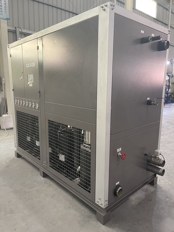 ประสิทธิภาพสูง 40HP อุตสาหกรรมเครื่องเย็นน้ําเย็น 130 KW รวมเครื่องเย็นน้ําเย็นสําหรับเครื่องฉีด