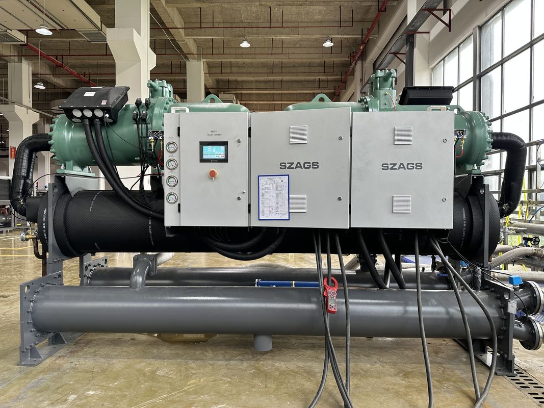 เครื่องเย็นอุณหภูมิต่ําแบบสกรูเย็นด้วยน้ํา 360hp พร้อมเครื่องบิดเซอร์