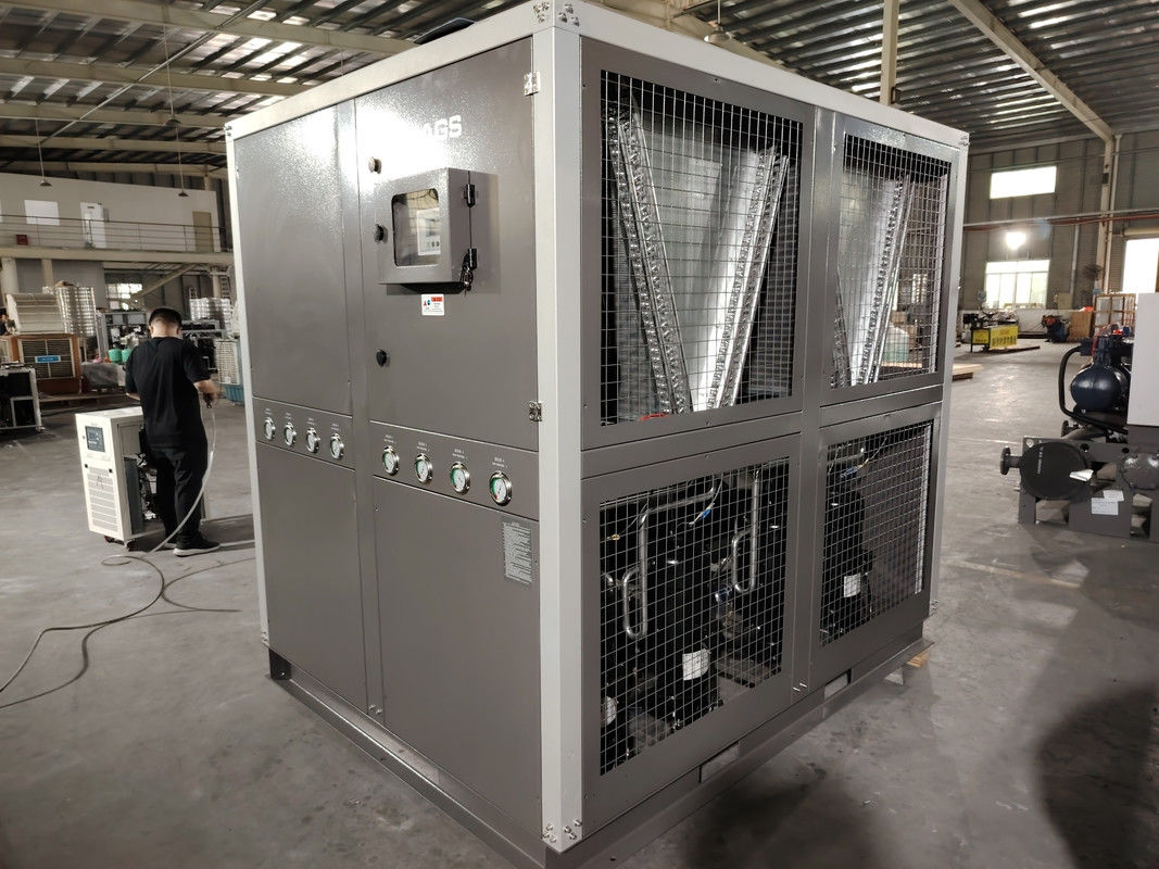 เครื่องทําความเย็นด้วยอากาศ 40 ตัน เครื่องทําความเย็นด้วยอากาศ 144KW เครื่องทําความเย็นด้วยอากาศ
