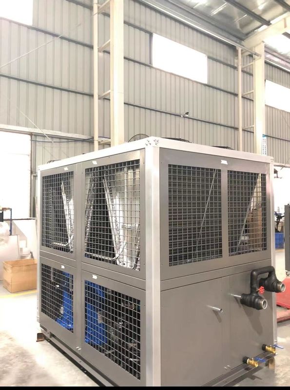 30HP อุตสาหกรรมเกรด Chiller ทองแดง-ไนเคิลสลัด Evaporator R407C สะอาดต่อสิ่งแวดล้อมสําหรับศูนย์แปรรูป CNC