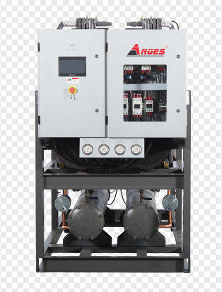 เครื่องทําความเย็นด้วยสกรูเย็นด้วยน้ํา 100HP เครื่องทําความเย็นด้วยน้ําสําหรับกระบวนการอุตสาหกรรมสําหรับการพิมพ์และเส้นผสมหนัง BOPP