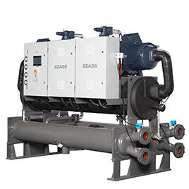 การควบคุมไมโครคอมพิวเตอร์ 240HP เครื่องเย็นสกรูเย็นด้วยน้ํา พร้อมเปลือกและท่อหรือเครื่องระเหยชนิดแผ่น SS