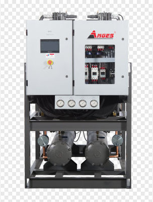 เครื่องทําความเย็นด้วยสกรูเย็นด้วยน้ํา 100HP เครื่องทําความเย็นด้วยน้ําสําหรับกระบวนการอุตสาหกรรมสําหรับการพิมพ์และเส้นผสมหนัง BOPP