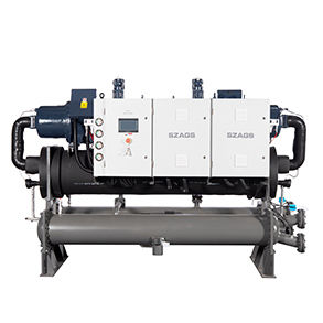 การควบคุมไมโครคอมพิวเตอร์ 240HP เครื่องเย็นสกรูเย็นด้วยน้ํา พร้อมเปลือกและท่อหรือเครื่องระเหยชนิดแผ่น SS
